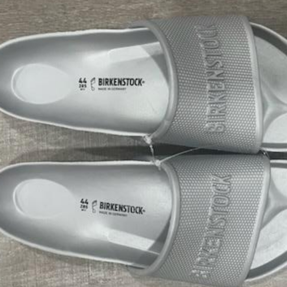 Birkenstock Silver Slide Sandals - Picture 5 of 5